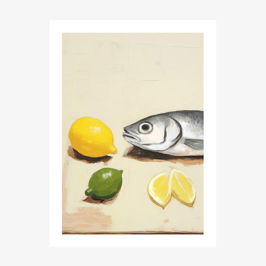 Citrus Fish wall art print