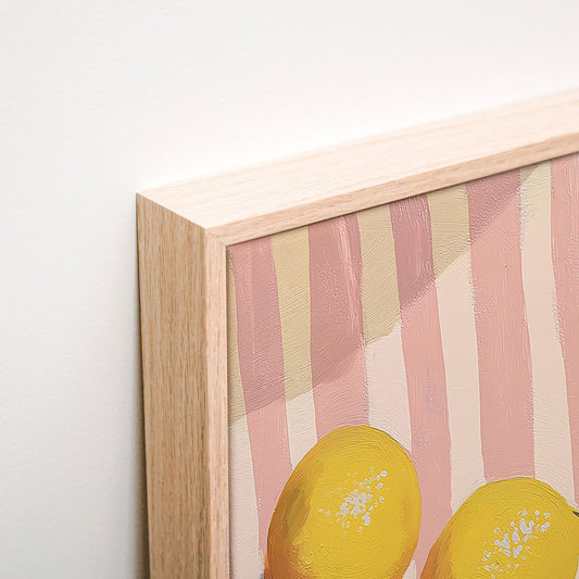 Citrus and Stripes Canvas corner detail