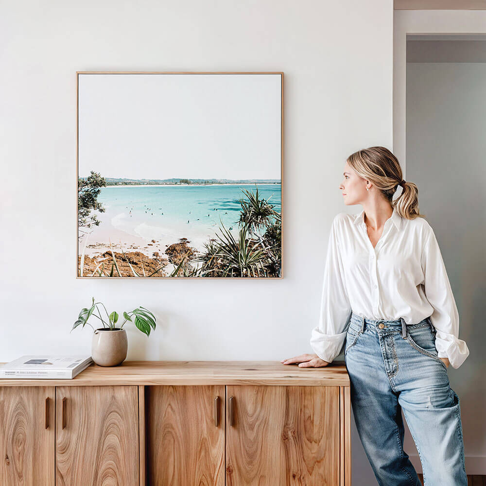 A coastal style canvas wall art print.
