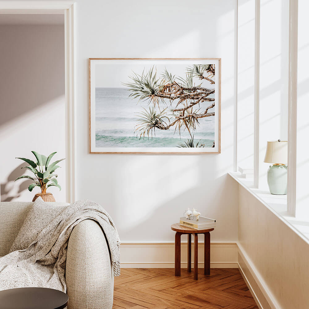 A coastal framed print.