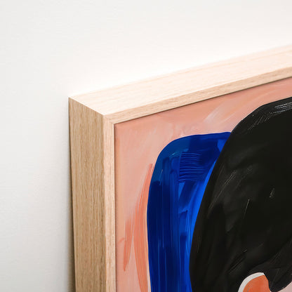 Cobalt and Clay Canvas corner detail