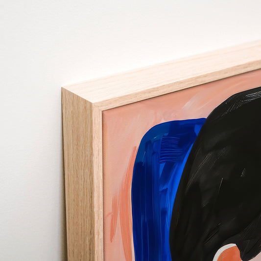 Cobalt and Clay Canvas corner detail