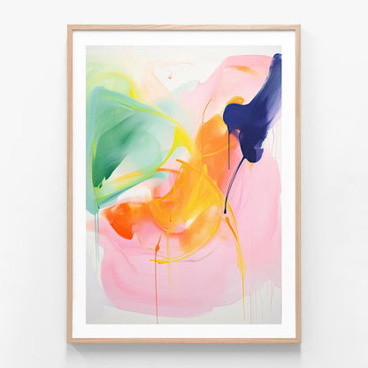 Colour Chaos 2 oak framed print