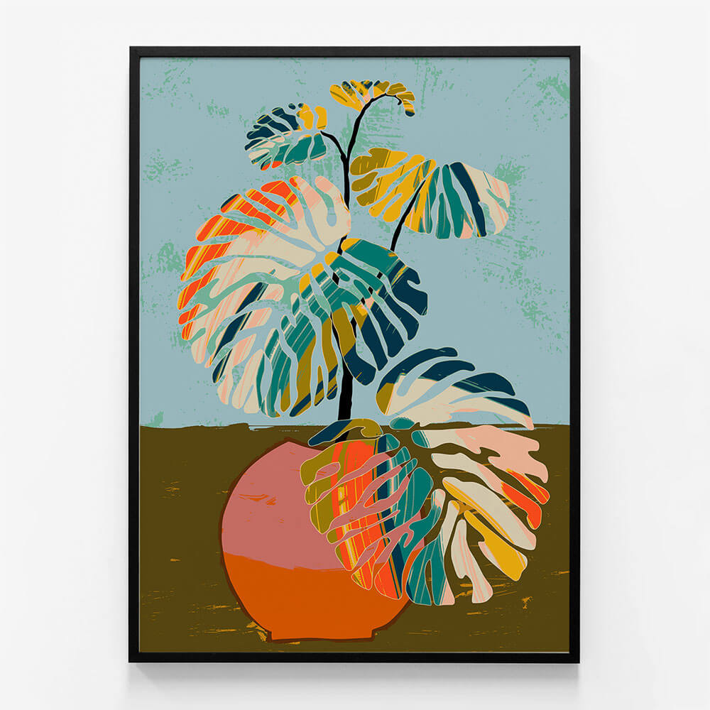 Colourful Monstera Leaves
