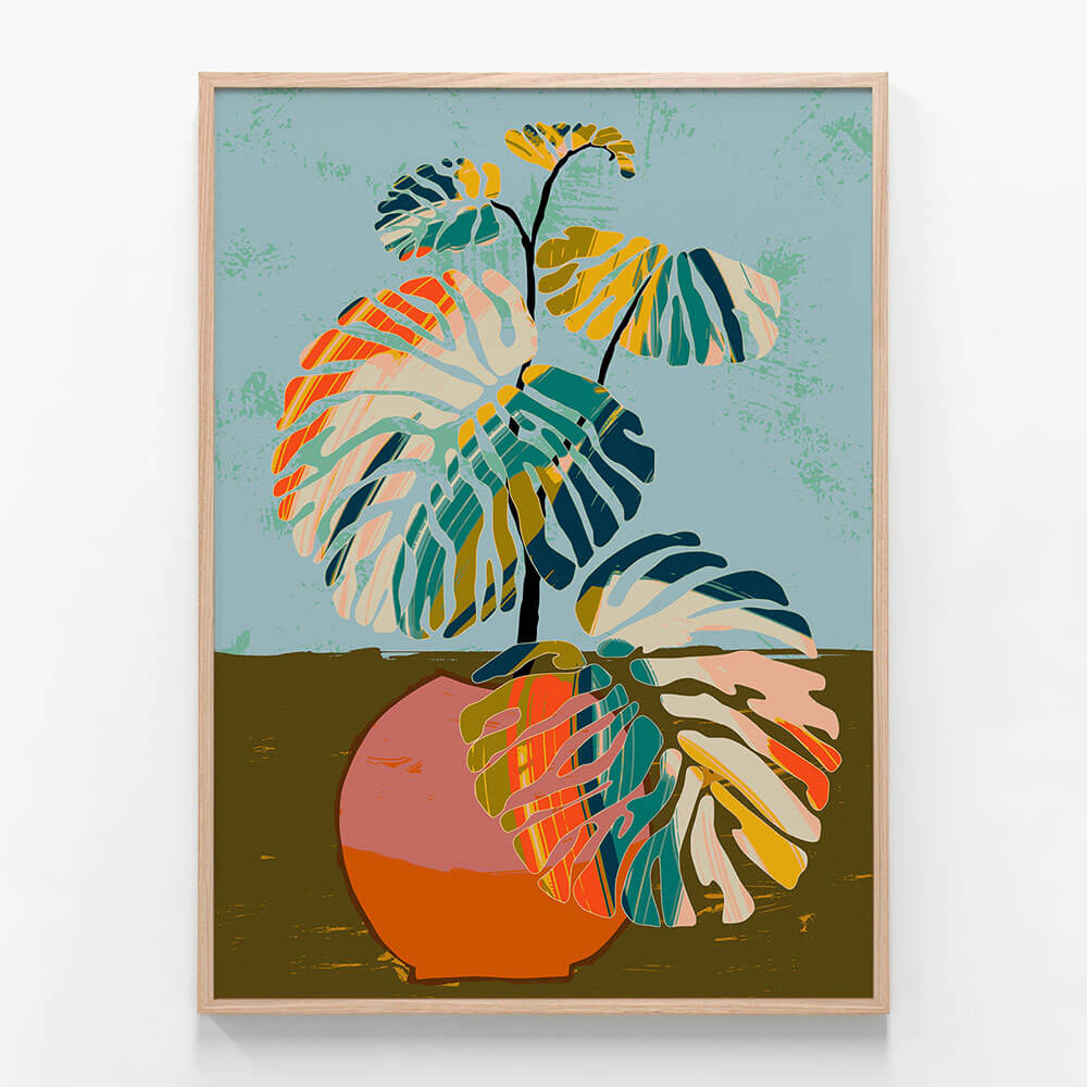 Colourful Monstera Leaves