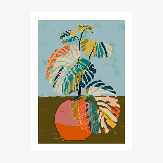 Colourful Monstera Leaves