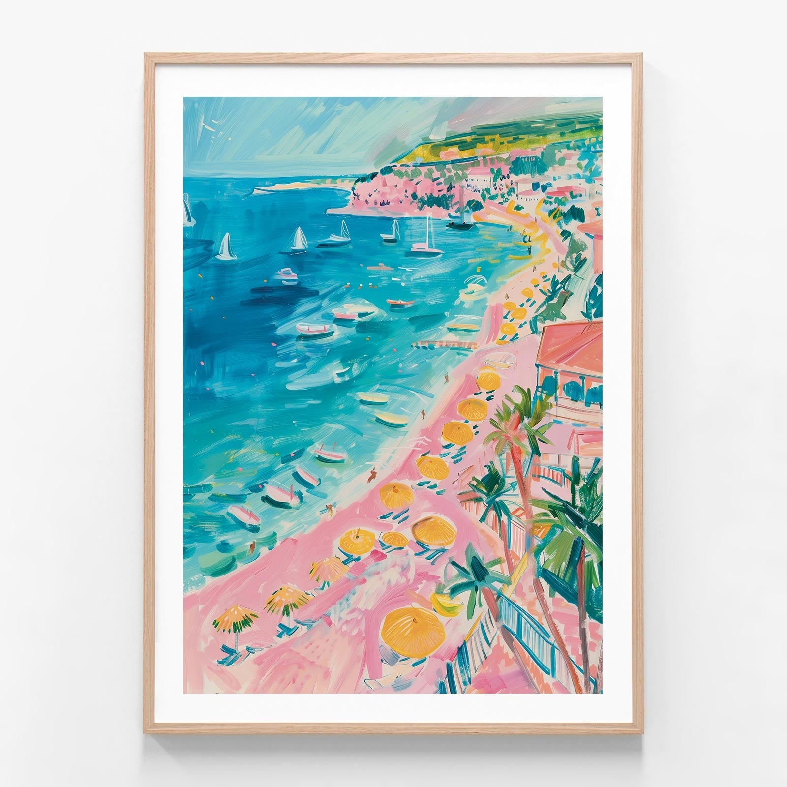 Colours of Summer oak framed print