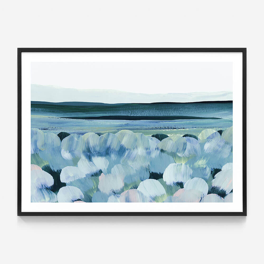 Cool Light 3 wall art print in black frame