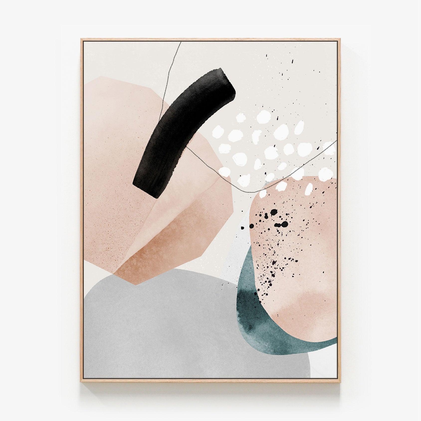 Copenhagen No. 2 Canvas print in oak frame