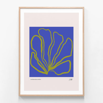 Coral Study 3 oak framed print