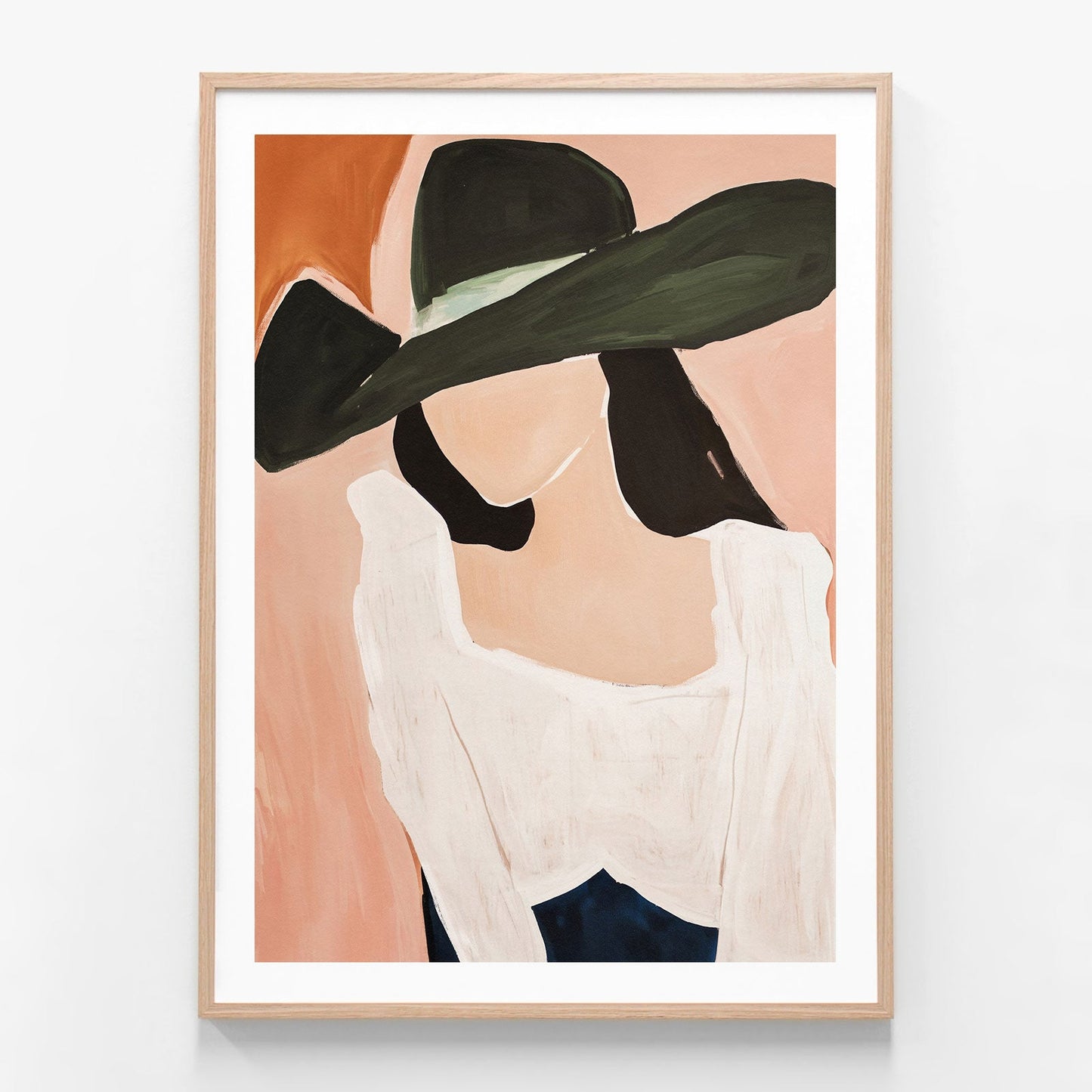 Cowgirl oak framed print