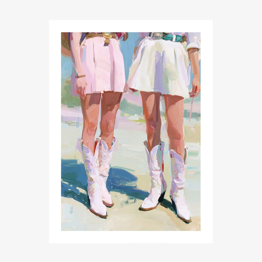 Cowgirls in Boots wall art print