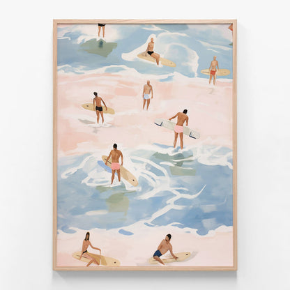Crowded Surfers