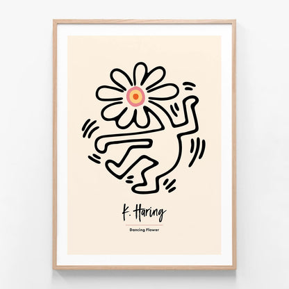 Dancing Flower oak framed print