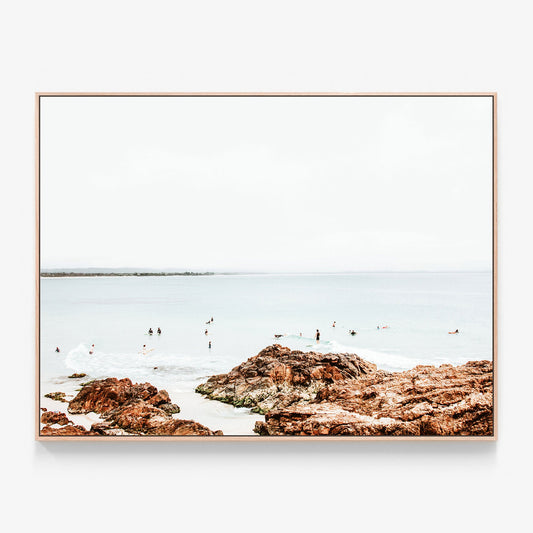 Day at The Pass Canvas print in oak frame