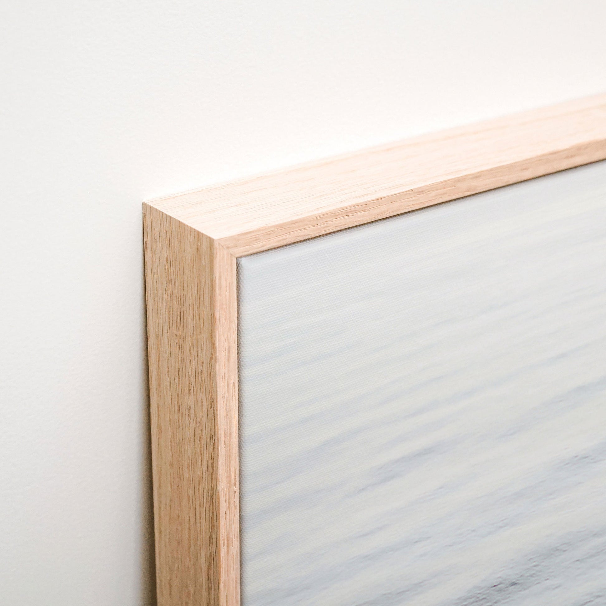 Deep Blue Canvas wall art corner detail