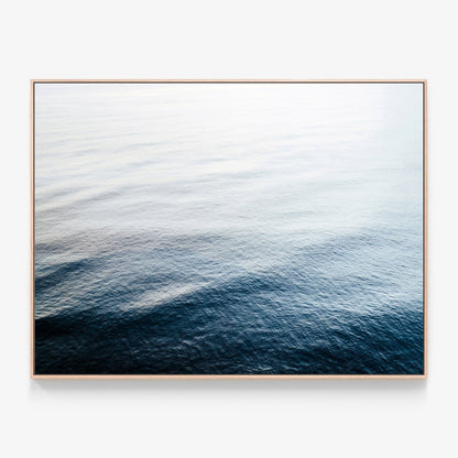 Deep Blue Canvas print in oak frame
