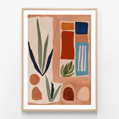 Desert Botanica oak framed print
