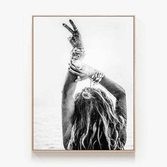 Deuces Canvas print in oak frame