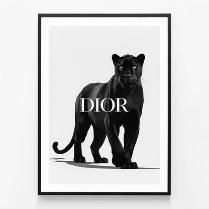 Dior Panther wall art print in black frame