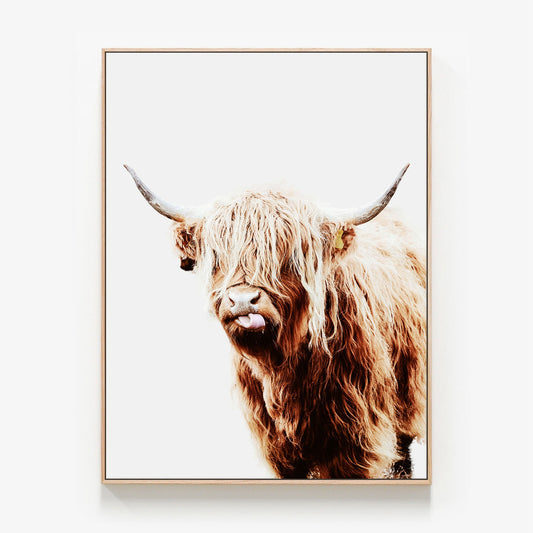 Dougal Canvas print in oak frame