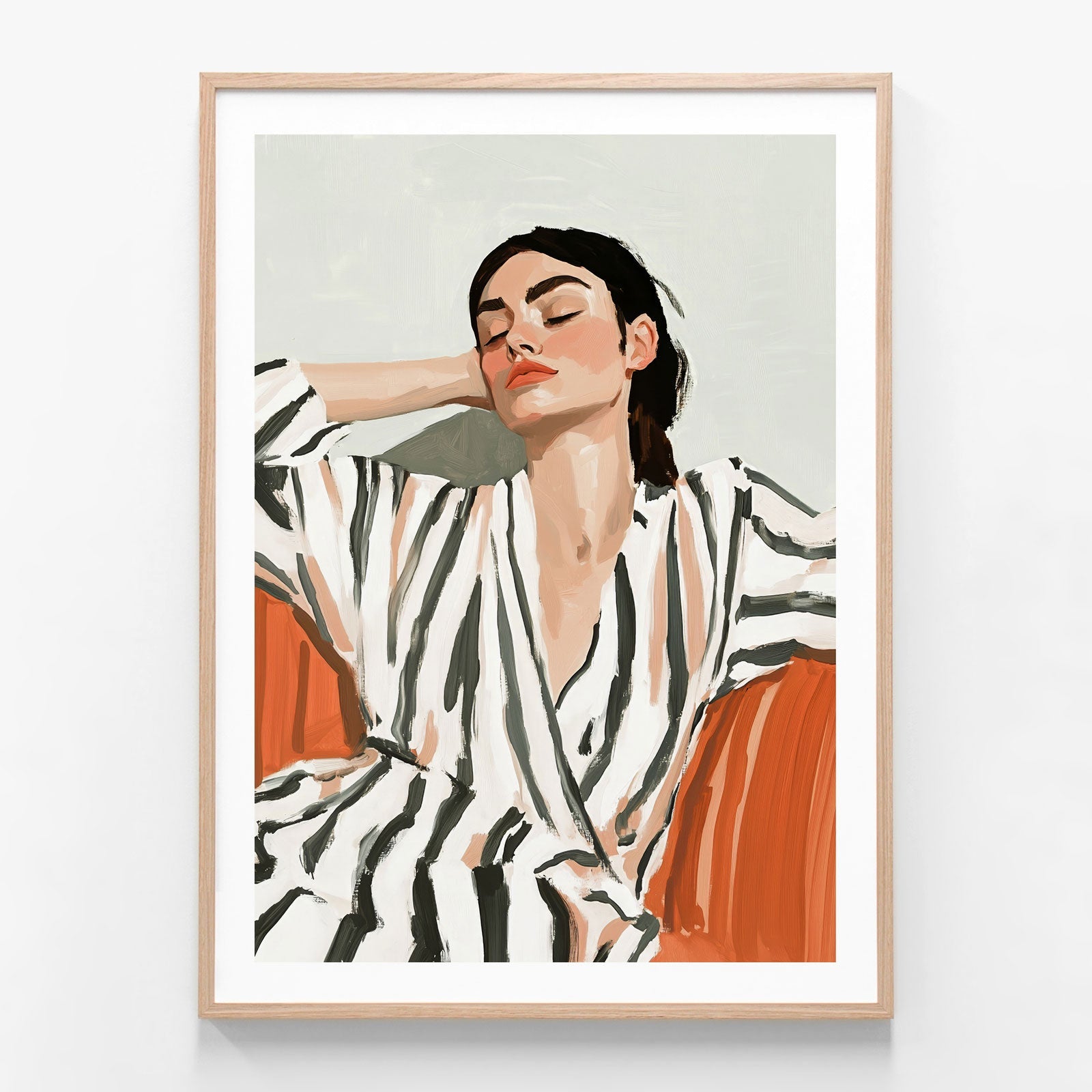 Drifting Off oak framed print
