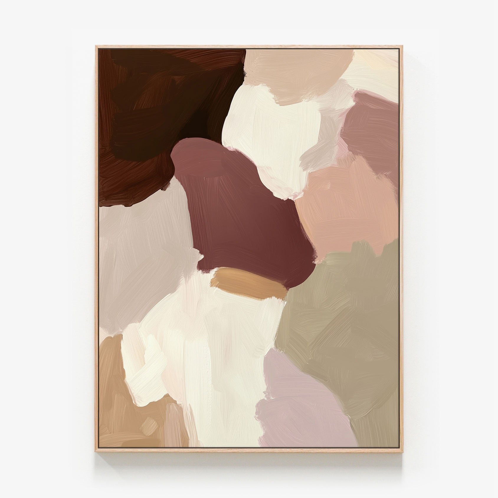 A framed canvas print of an abstract art painting called 'Dust Palette'.
