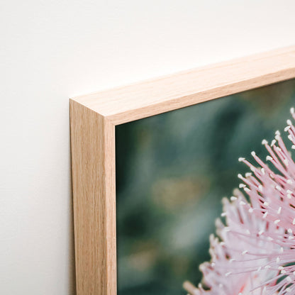 Flowering Native Canvas wall art corner detail