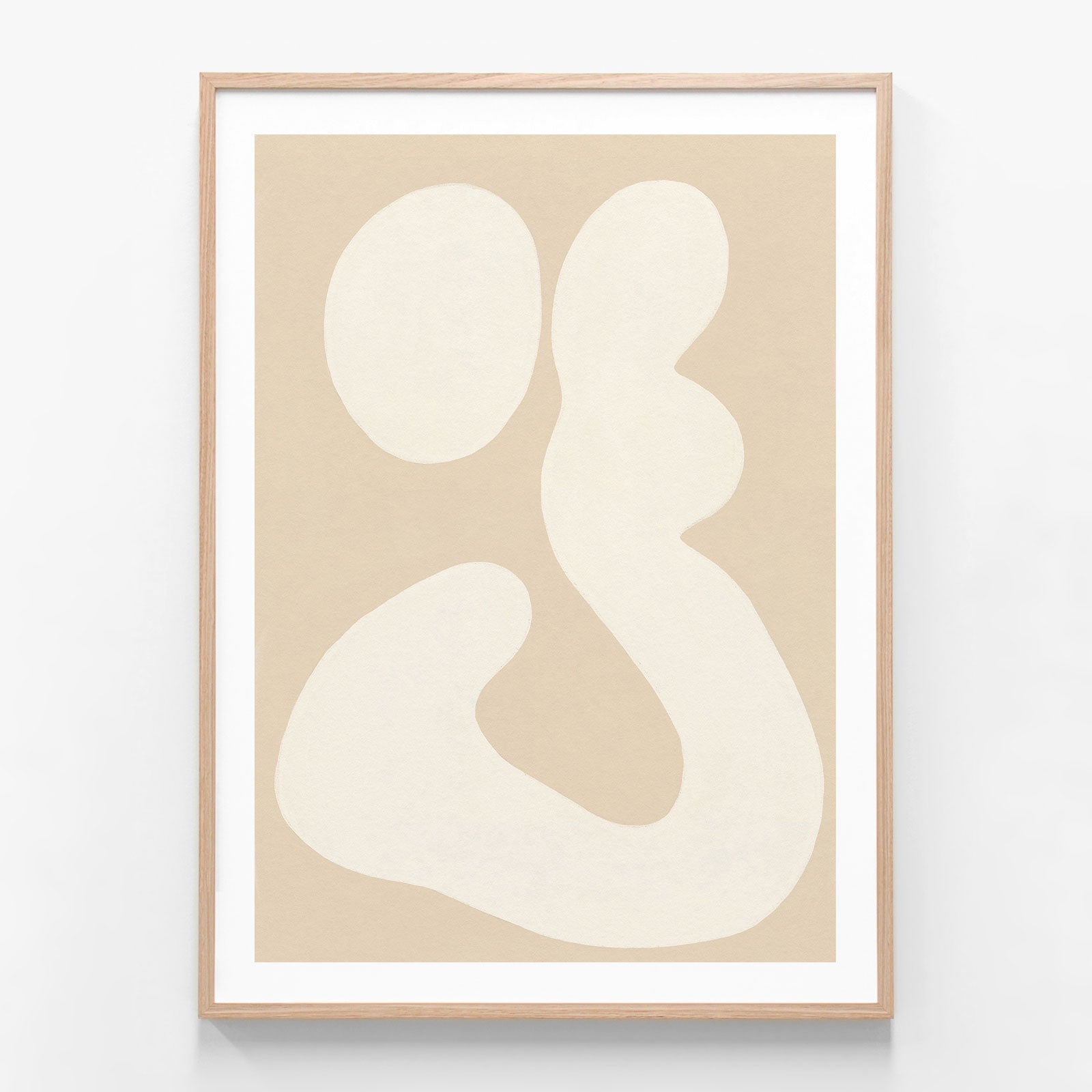 Forme Neutre oak framed print
