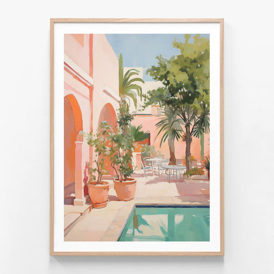 Garden of Light oak framed print