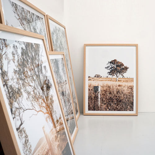 A selection of framed prints in our Geelong showroom.