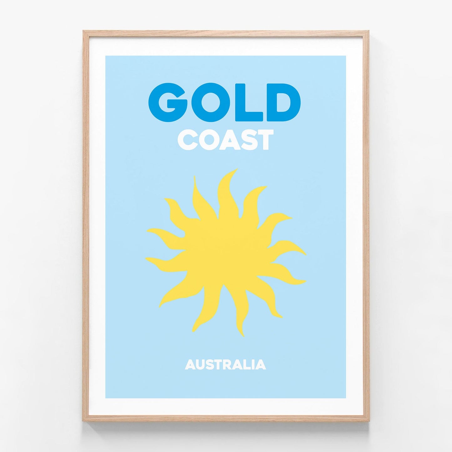 Gold Coast oak framed art print