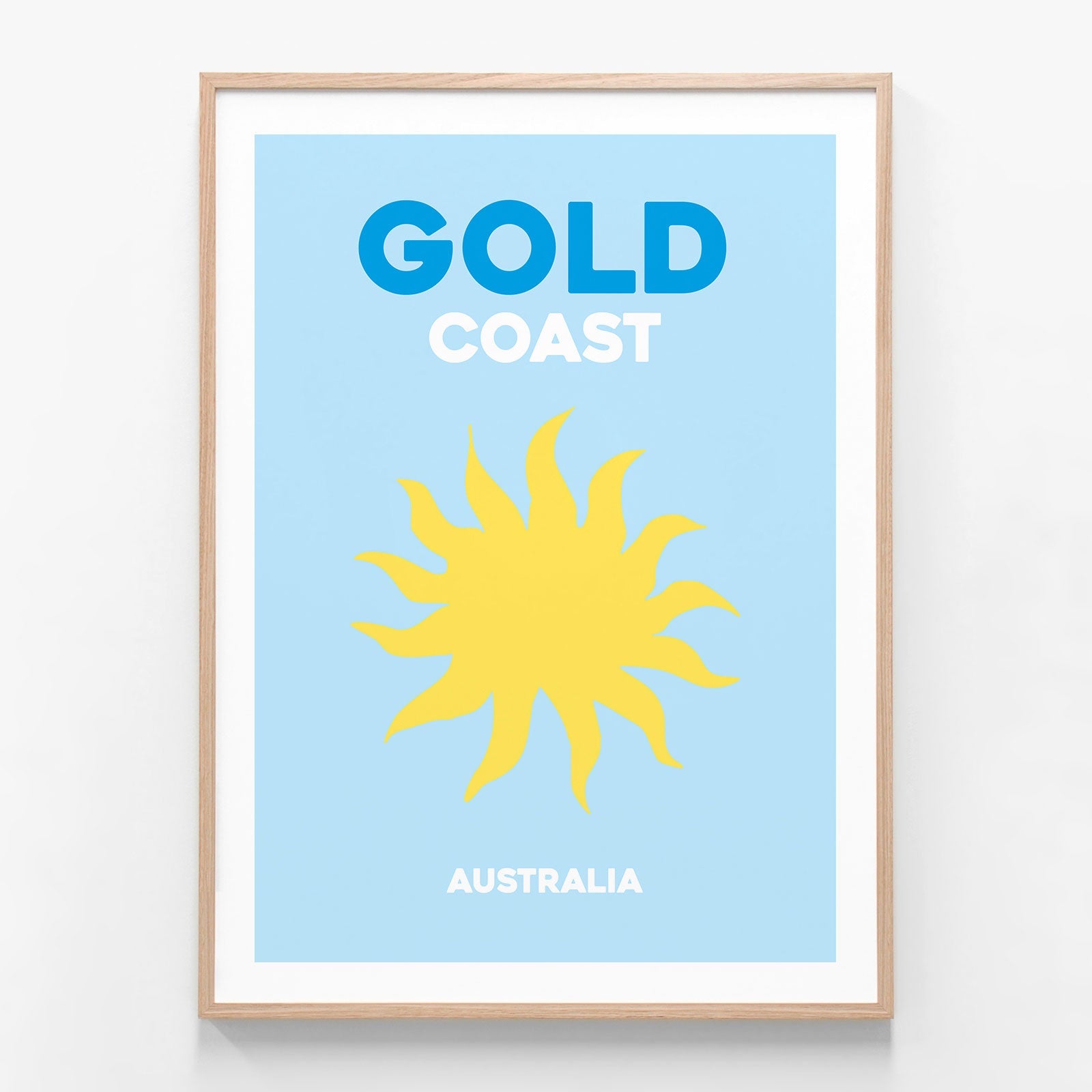 Gold Coast oak framed art print
