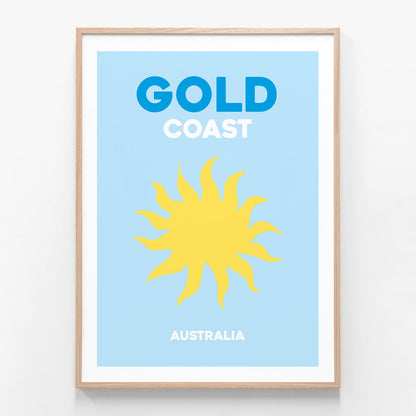 Gold Coast oak framed art print