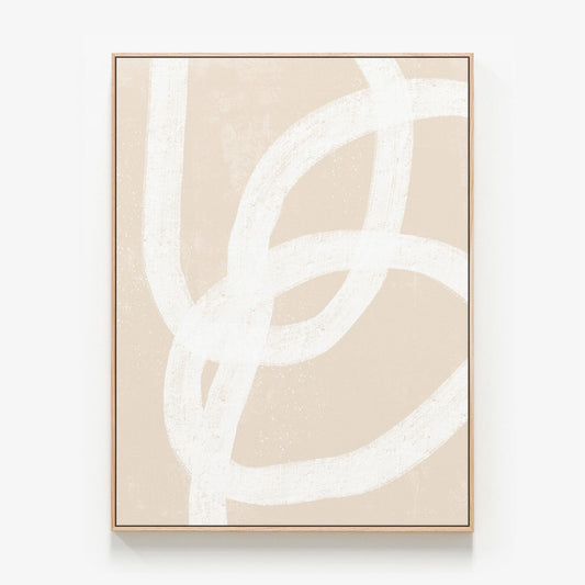 A framed canvas print of a minimalist abstract art painting called 'Graphic Line No. 2'.