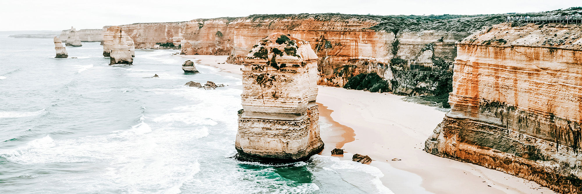 Scenic wall art print of the Great Ocean Road coastal landscape with cliffs and ocean.