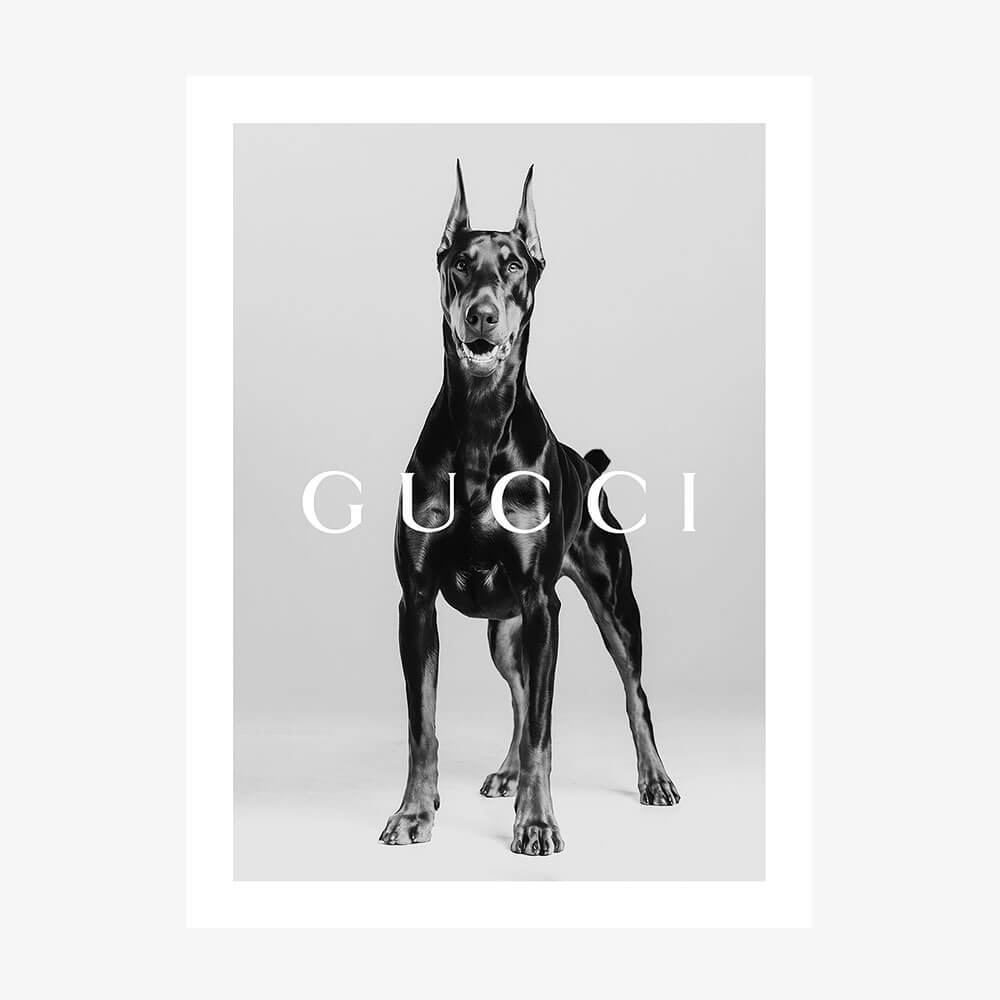 Gucci Doberman wall art print