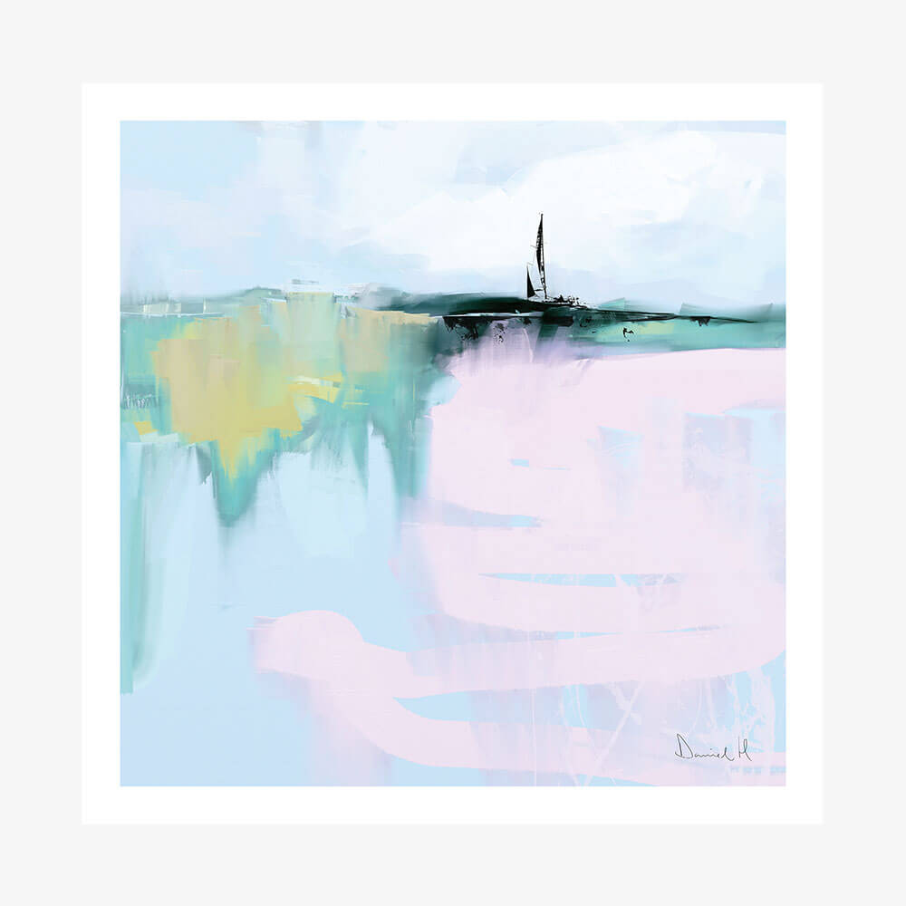 A poster print of an abstract artwork called ‘Horizon'.