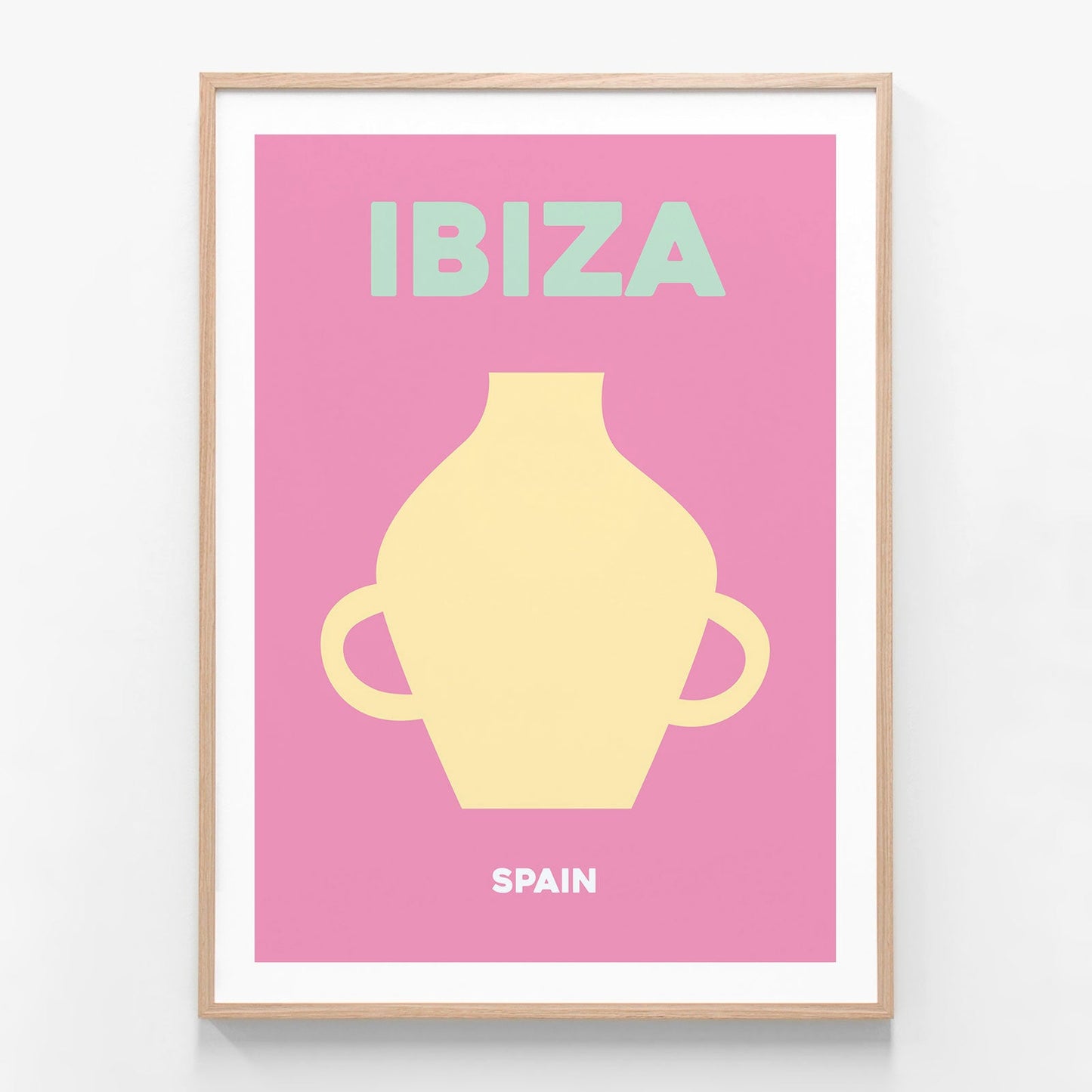 Ibiza oak framed art print