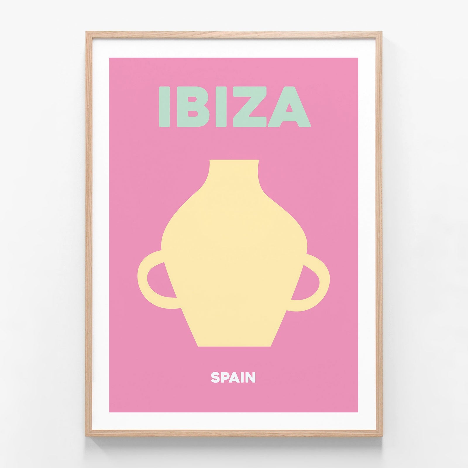 Ibiza oak framed art print