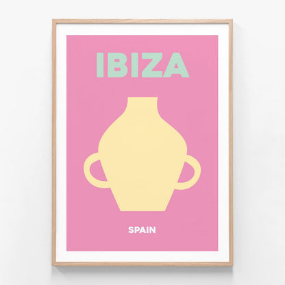 Ibiza oak framed art print