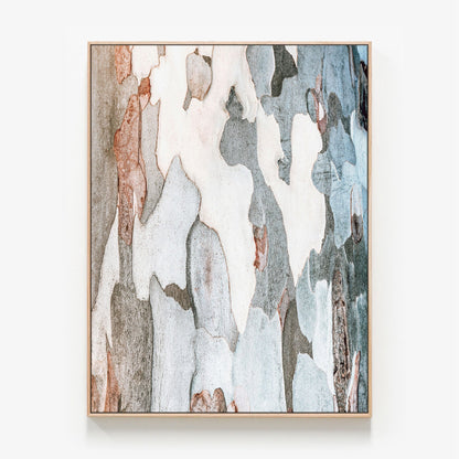 Iron Bark Canvas wall art with oak float frame
