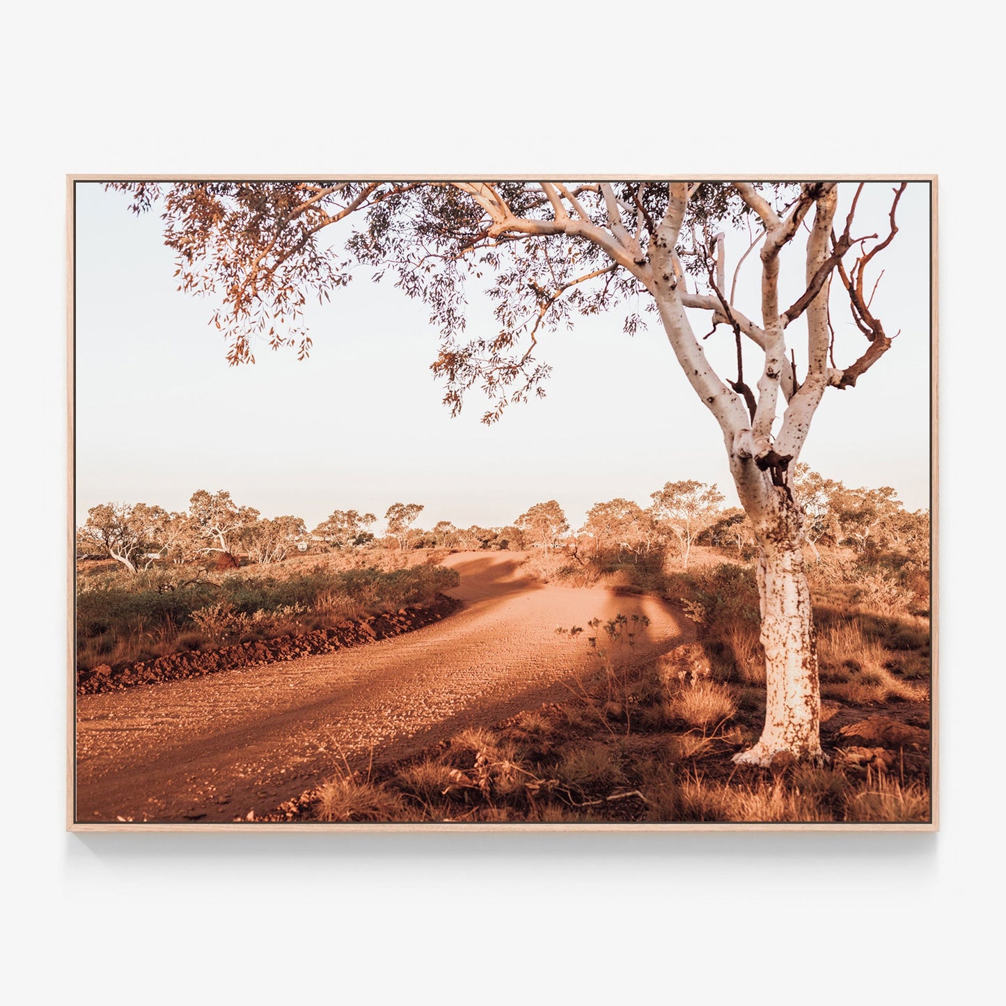 Karijini Outback Canvas wall art with oak float frame