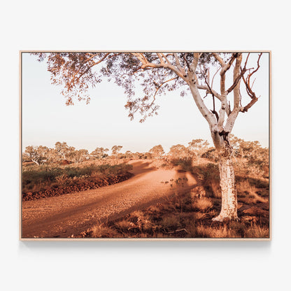 Karijini Outback Canvas wall art with oak float frame