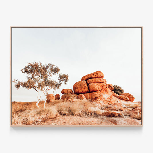 Karlu Karlu Canvas wall art with oak float frame