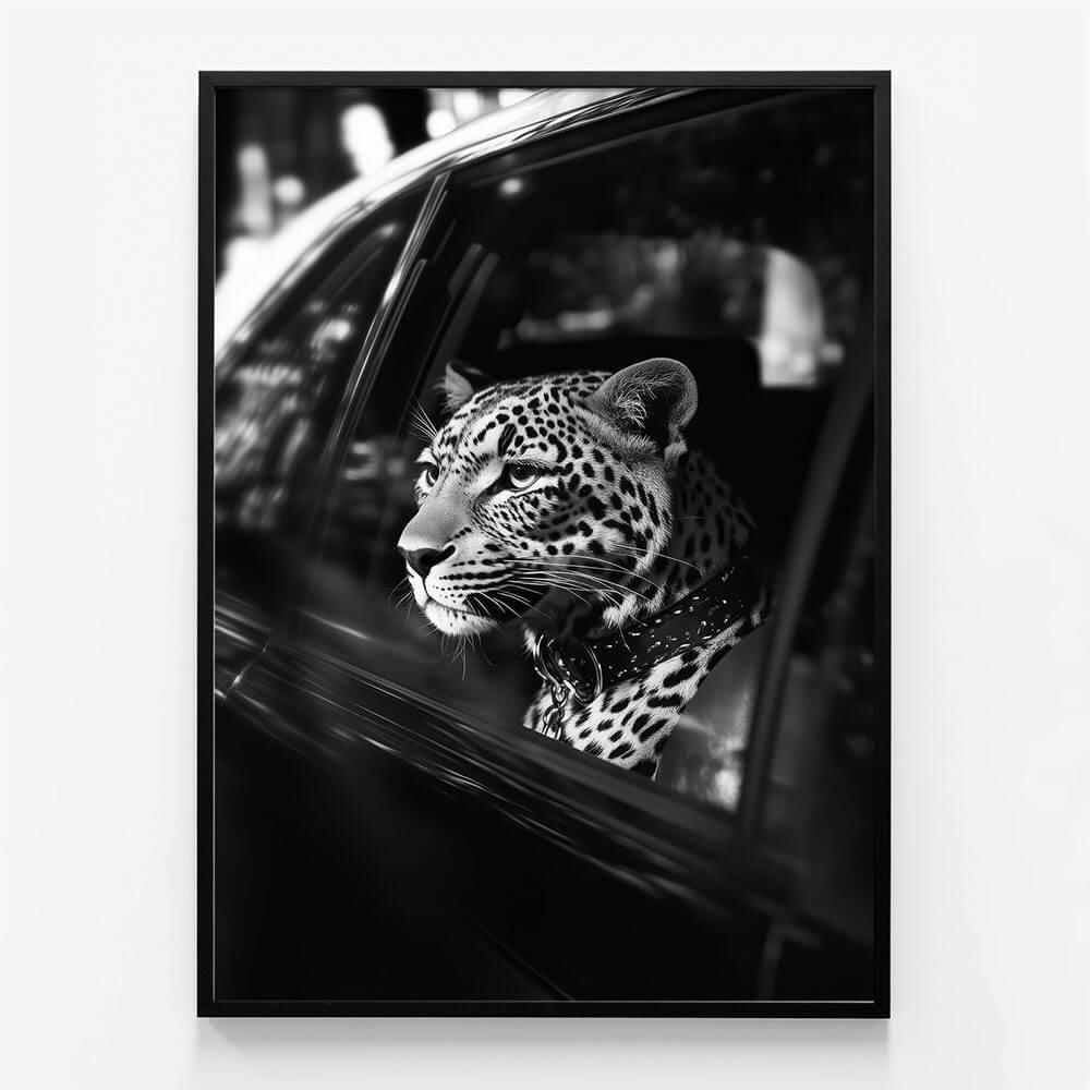 Leopard in Car