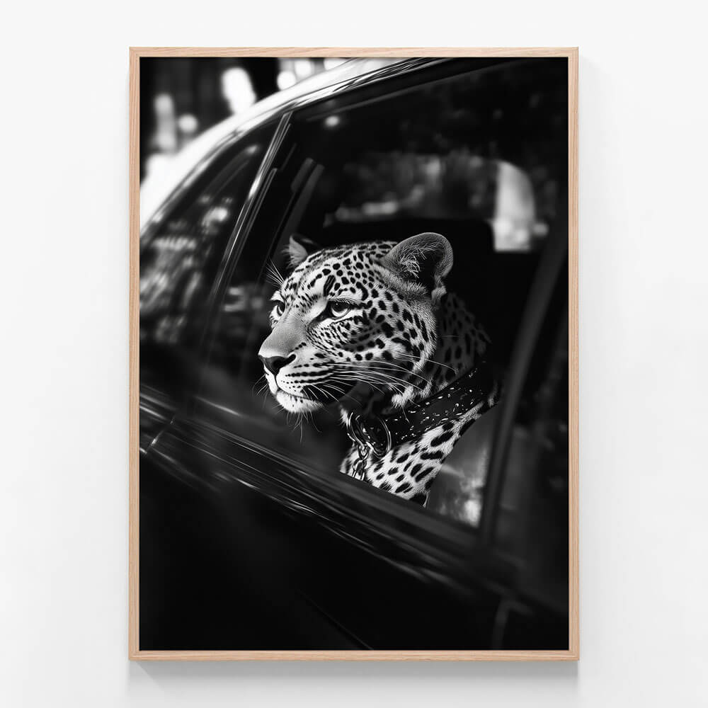 Leopard in Car