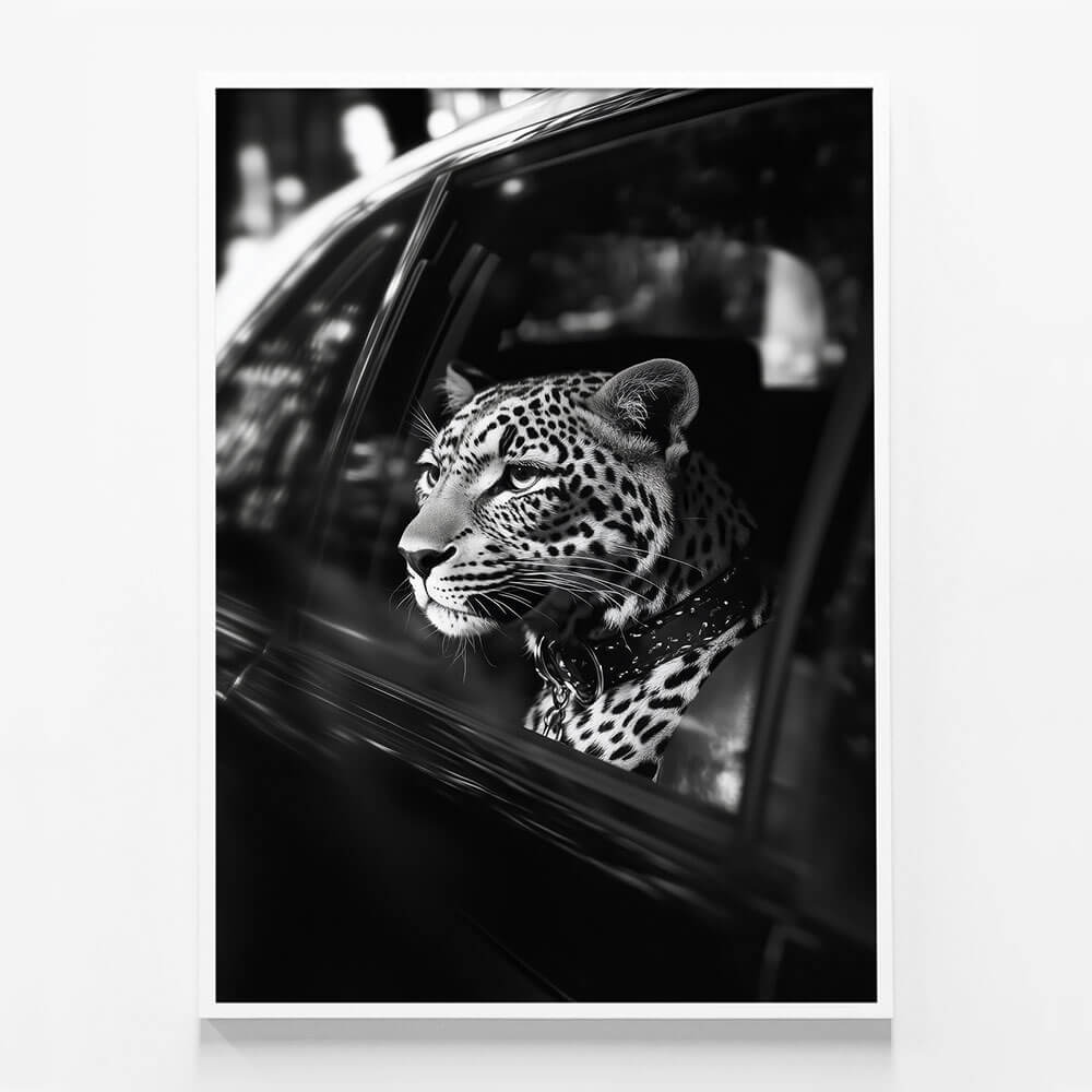 Leopard in Car