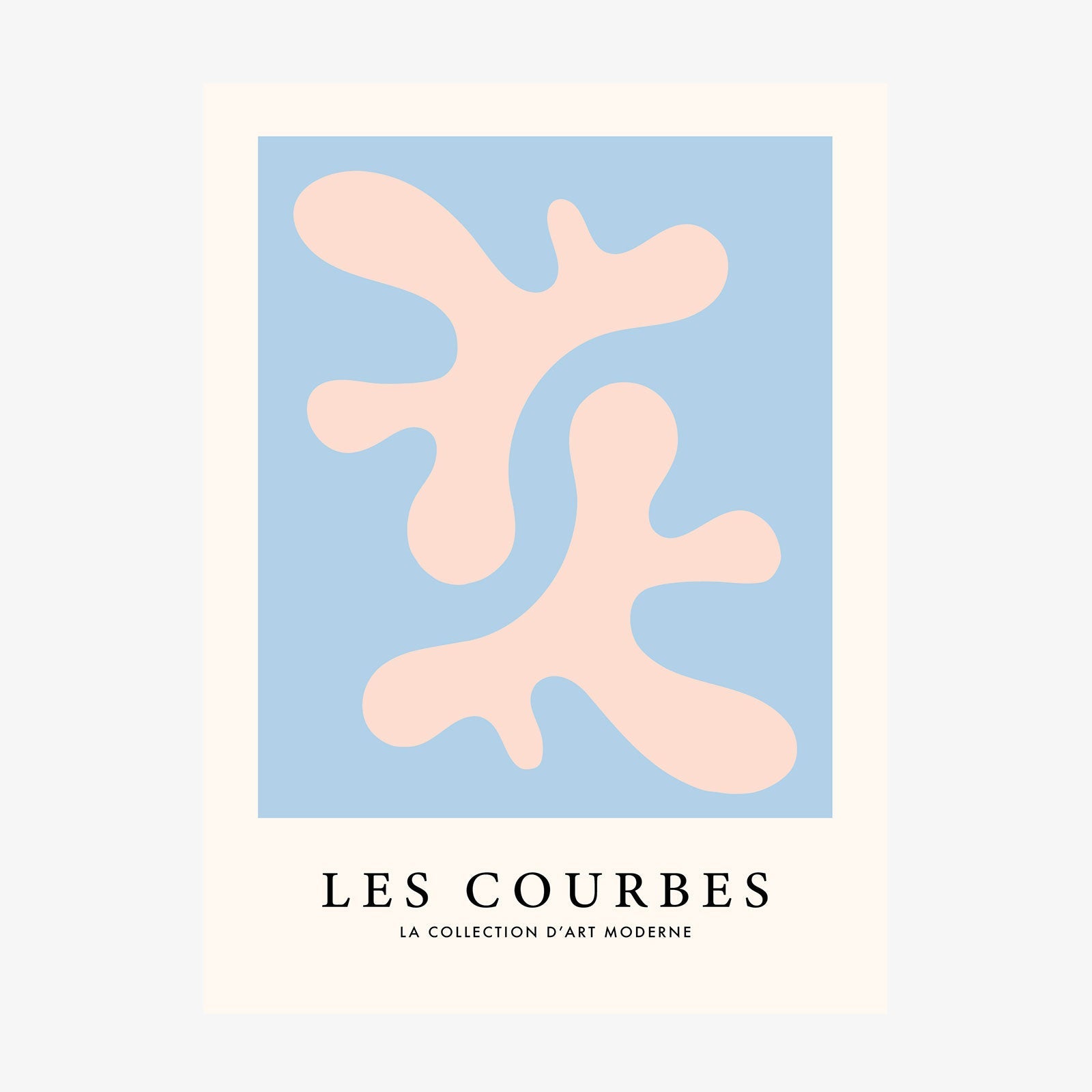 Les Courbes Bleu wall art print