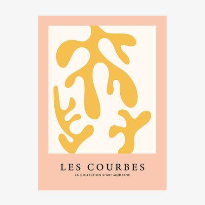 Les Courbes Jaune wall art print